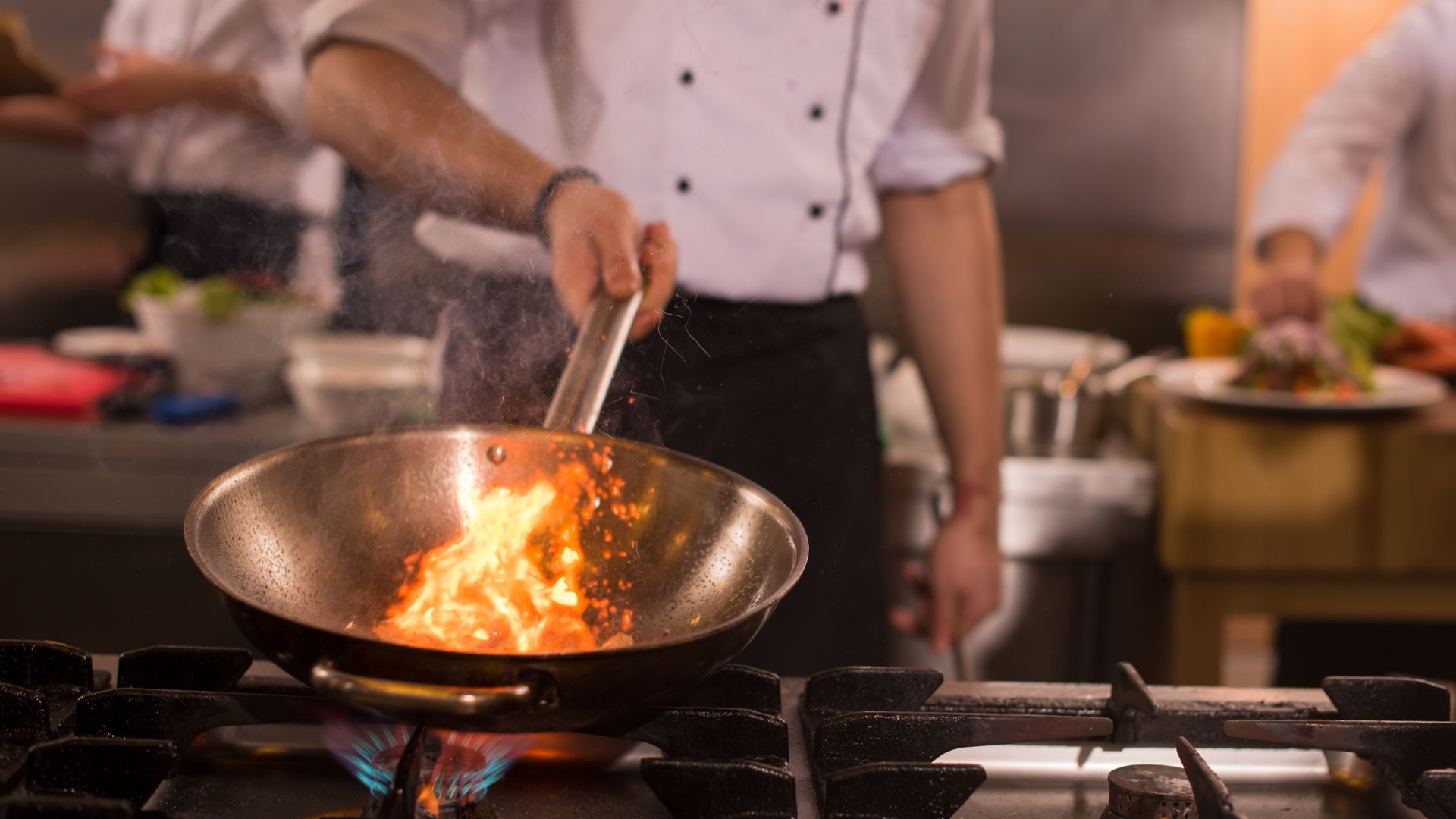 Open fire kitchen
