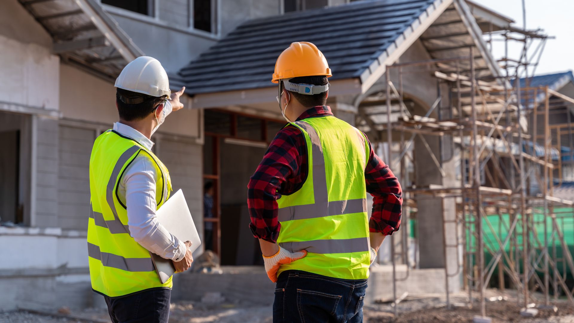 Site walk-through inspection with the client and site manager